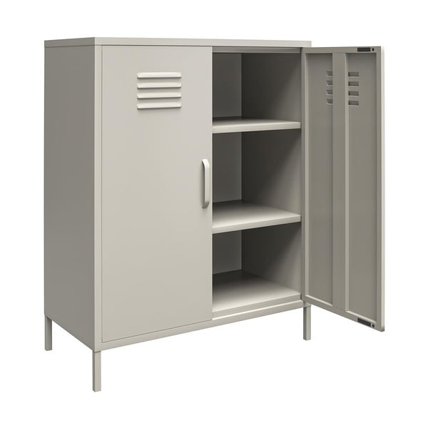 Iš metalo spintelė šviesiai pilkos spalvos 79x100 cm Bradford – Støraa-image-2