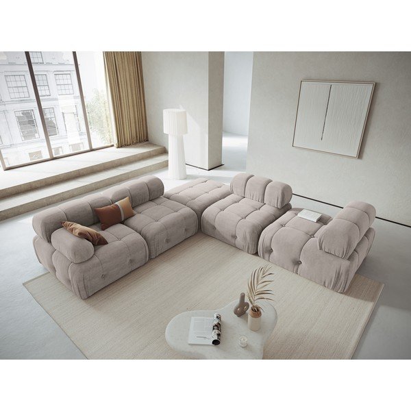 Modulinė sofa šviesiai pilkos spalvos Ferento – Cosmopolitan Design-image-1
