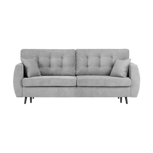"Cosmopolitan Design Rotterdam" pilka trivietė sofa-lova su dėže, 231 x 98 x 95 cm