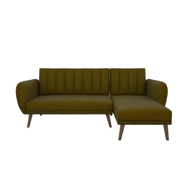 Žalia sofa lova kampinė sofa Brittany - Novogratz