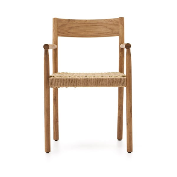 Natūralios spalvos iš ąžuolo masyvo valgomojo kėdė Yalia – Kave Home-image-4