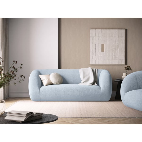 Sofa iš boucle šviesiai mėlynos spalvos 210 cm Essen – Cosmopolitan Design-image-1
