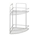 Sieninė kampinė vonios kambario lentyna su dviem aukštais Metaltex Refl