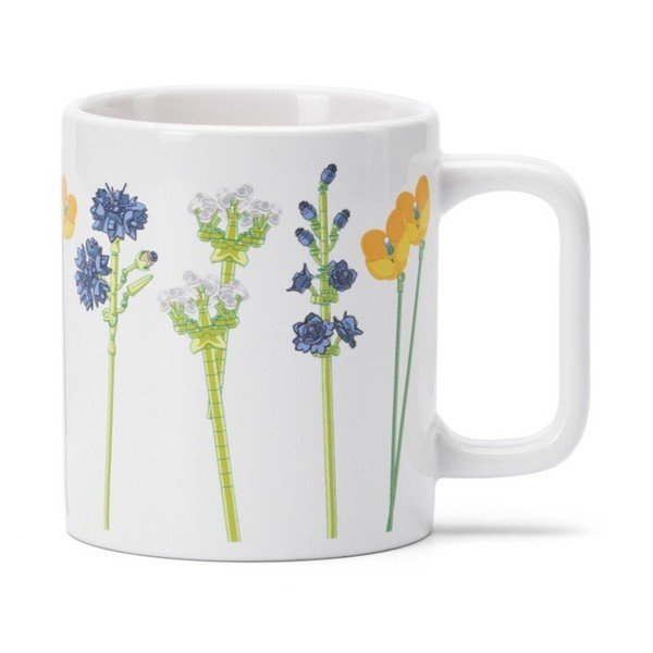 Baltos spalvos keraminis vaikiškas puodelis 300 ml Meadow Flowers – LEGO®