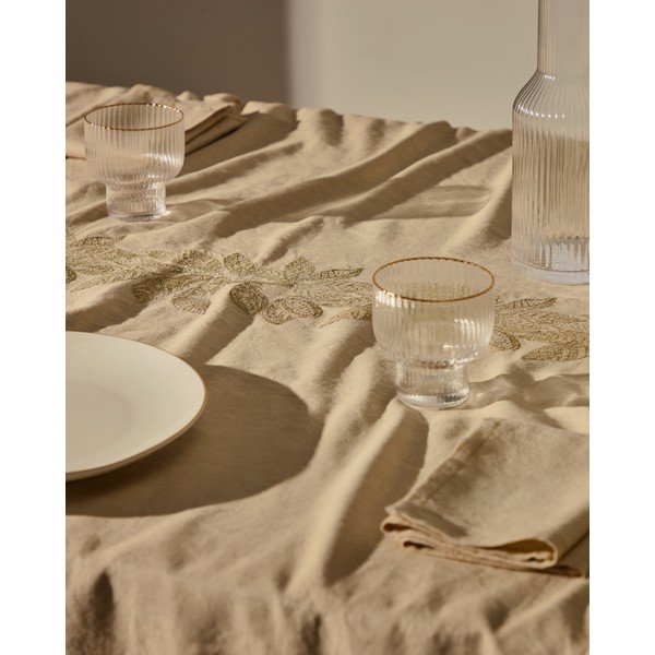 Iš lino mišinio staltiesė 150x250 cm Oreti – Kave Home-image-1