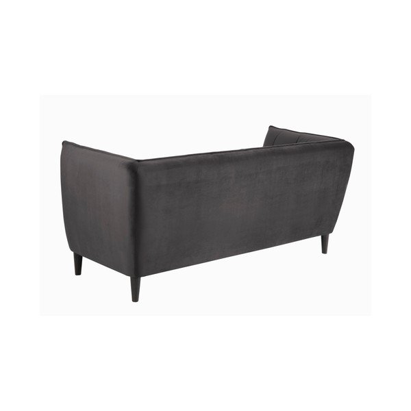 Tamsiai pilka aksominė sofa Actona Jonna-image-1