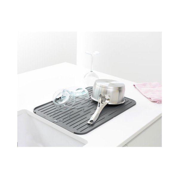 "Brabantia Dish" pilkas silikoninis lašėjimo padėklas-image-1
