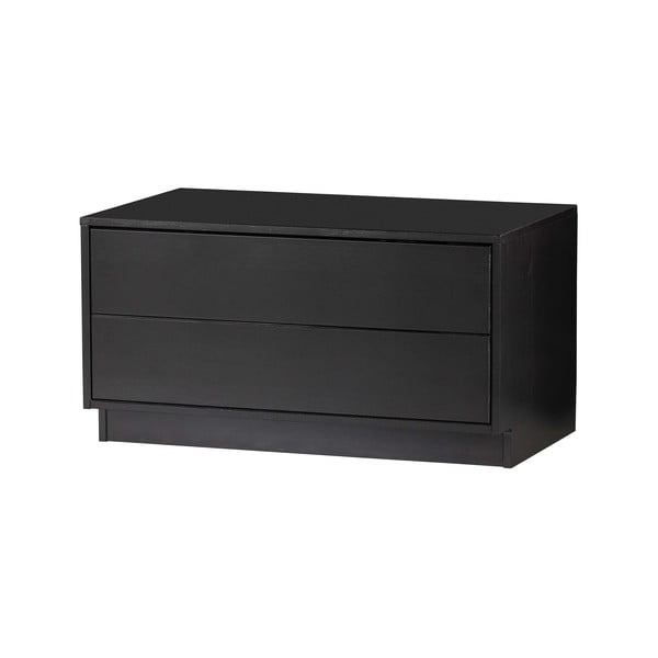 TV spintelė juodos spalvos iš pušies masyvo 75x40 cm Finca – WOOOD-image-2