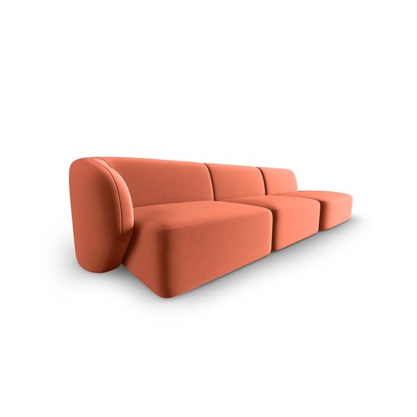 Rožinės spalvos iš velveto sofa su kairiuoju kampu 311 cm Paolo – Milo Casa-image-2