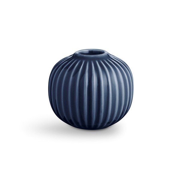 Tamsiai mėlynas porcelianinis žvakidės laikiklis Kähler Design Hammershoi, ⌀ 7,5 cm