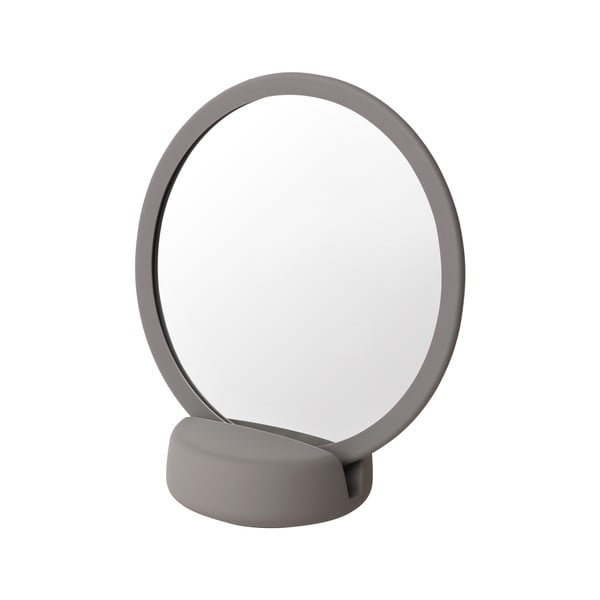 Pilkas stalinis veidrodis Blomus, aukštis 18,5 cm