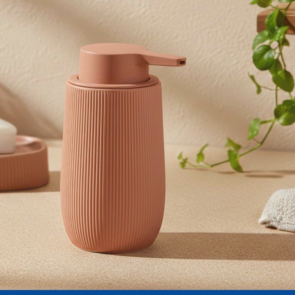 Rudos spalvos iš plastiko muilo dozatorius 400 ml Fablo – Wenko-image-1