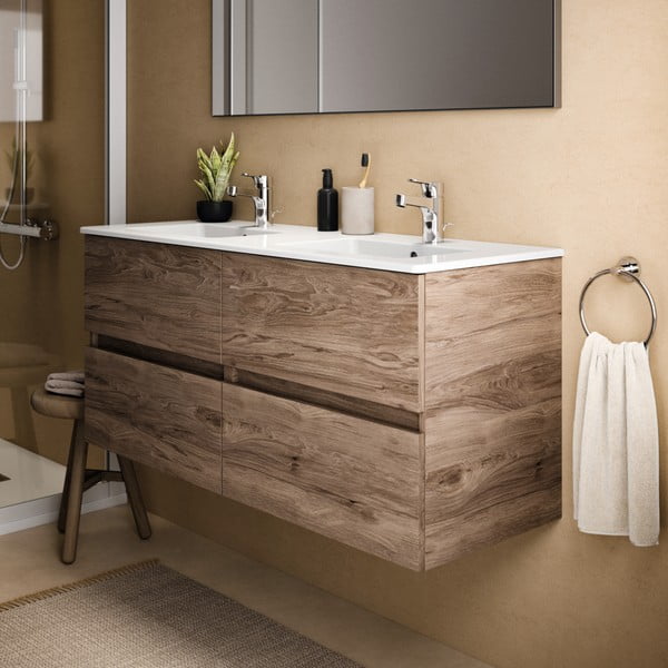 Pakabinama spintelė po kriaukle natūralios spalvos iš riešutmedžio 120x55 cm Eurovit+ – Ideal Standard-image-4