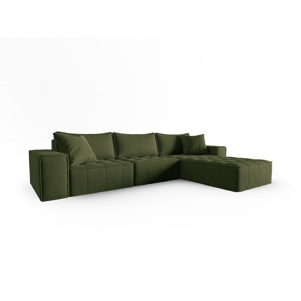 Kampinė sofa žalios spalvos (su dešiniuoju kampu) Mike – Micadoni Home-image-2