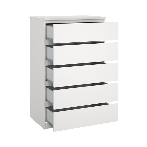 Baltos spalvos šoninė spintelė 77x121x50 cm Naia – Tvilum-image-2