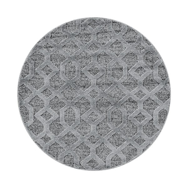 Apvalios formos kilimas pilkos spalvos ø 160 cm Pisa – Ayyildiz Carpets