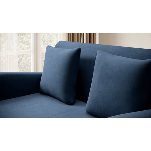 Mėlynos spalvos iš velveto sulankstoma sofa 130 cm Ario – ELTAP-image-4