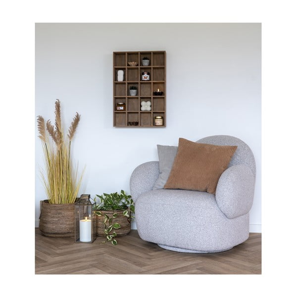 Iš boucle krėslas šviesiai pilkos spalvos Messina – House Nordic-image-3