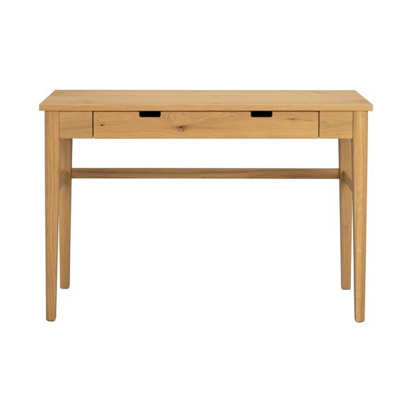 Natūralios spalvos konsolinis staliukas su ąžuolo dekoro stalviršiu 40x110 cm Garrison – Rowico-image-4
