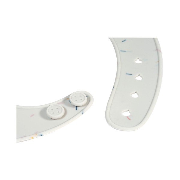 Baltas silikoninis seilinukas su kišene Kindsgut Bib Sprinkles-image-4