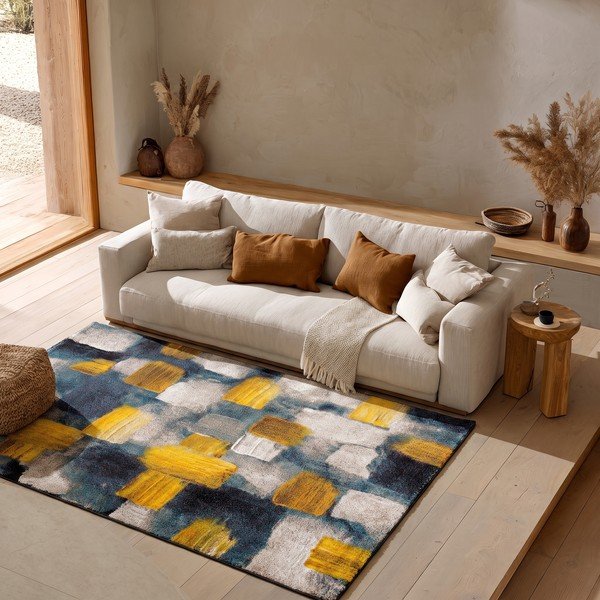 Mėlynas ir geltonas kilimas Universal Lienzo, 160 x 230 cm-image-1