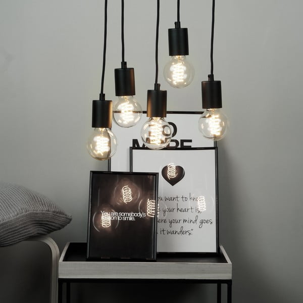 Juodas penkių šakų pakabinamas šviestuvas Sotto Luce Cero Basic-image-3