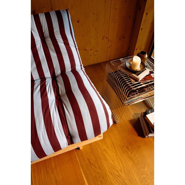 Bordo spalvos/šviesiai mėlynos spalvos sulankstoma sofa 140 cm Roots – Karup-image-4