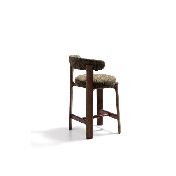 Žalios spalvos/tamsios natūralios spalvos iš uosio masyvo baro taburetė (sėdynės aukštis 65 cm) Granite – Kave Home-image-4