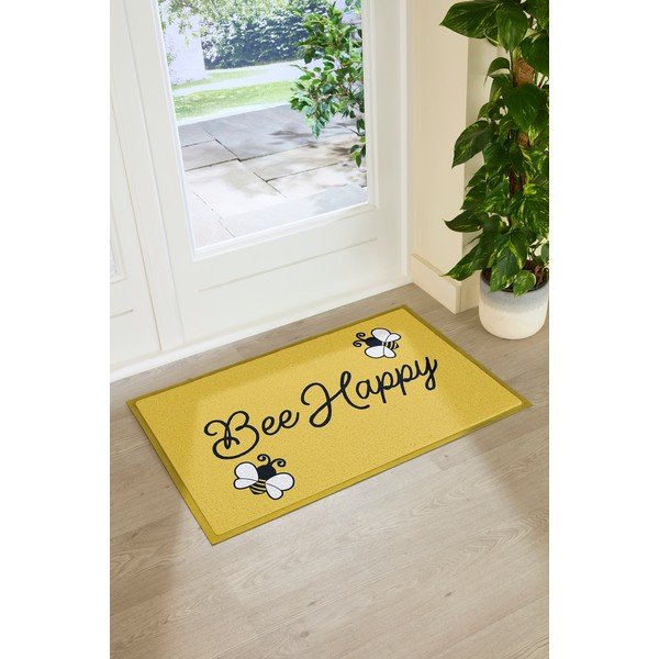 Iš PVC grindų kilimėlis 60x90 cm Bee Happy – Artsy Doormats-image-1