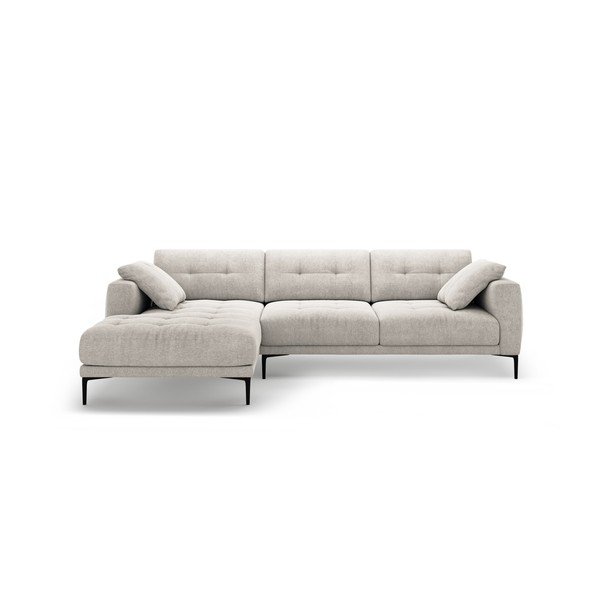 Smėlio spalvos kampinė sofa (su kairiuoju kampu/su gultu) Bemy – Micadoni 