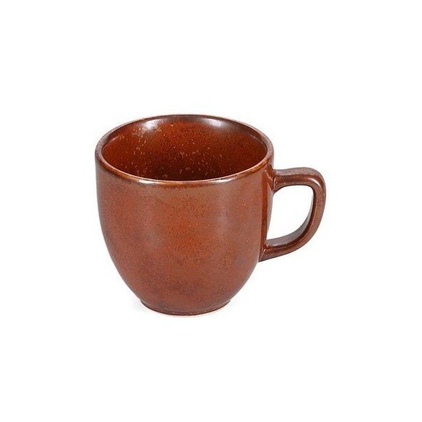 Rudos spalvos iš porceliano puodelis kapučino 200 ml Ovio – BonBistro-image-2