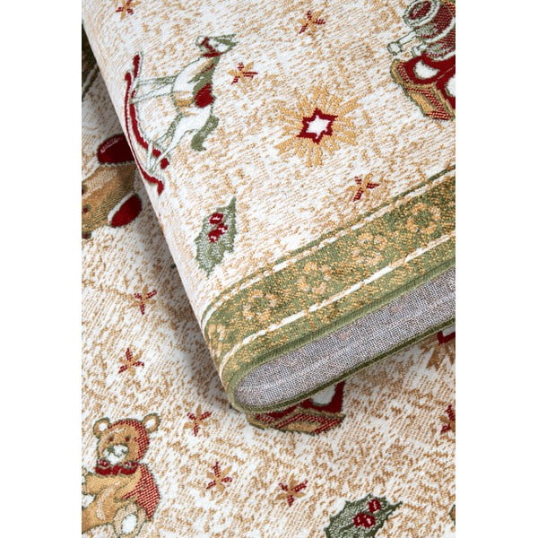 Iš medvilnės mišinio kilimas žalios spalvos su Kalėdų motyvu 80x200 cm Toy's Delight Green Christmas – Villeroy&Boch-image-4