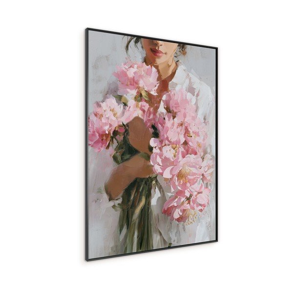 Spausdintas paveikslas su rėmeliu/tapyba ant drobės 70x100 cm Floral Embrace – Styler-image-4