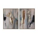 Spausdinti/su rankomis dažytais elementais paveikslai su rėmeliu/tapyba ant drobės 2 vnt. 60x80 cm Gallery – Bizzotto