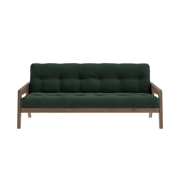Žalia velvetinė sofa lova 204 cm Grab - Karup Design