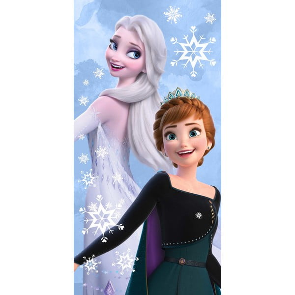 Iš medvilnės vaikiškas rankšluostis 70x140 cm Frozen "Sisters" – Jerry Fabrics