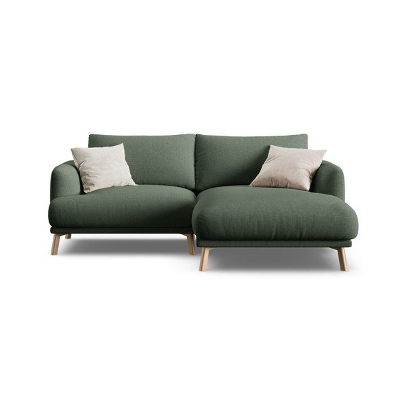 Žalios spalvos kampinė sofa (su dešiniuoju kampu/su gultu) Naomi – Micadoni -image-2