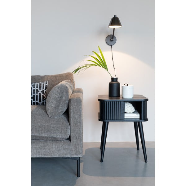 Juodos spalvos naktinis staliukas iš uosio Barbier – Zuiver-image-1