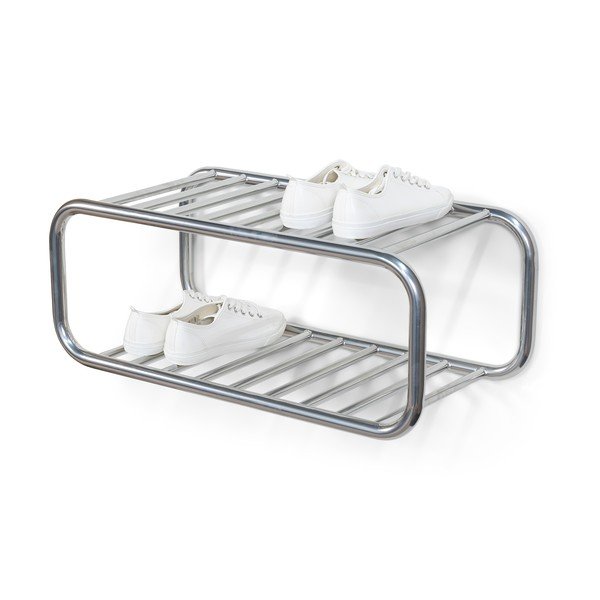 Sidabrinės spalvos iš metalo pakabinama spintelė batams 72x28x35 cm Retro – Spinder Design-image-3