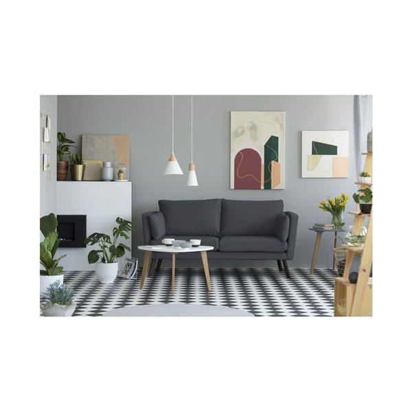 Tamsiai pilka 3 vietų sofa Mazzini Sofos Elena-image-3