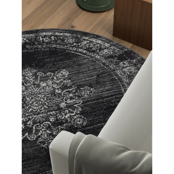 Pilkos spalvos apvalios formos kilimas ø 120 cm Gloria Lydia – Hanse Home-image-2