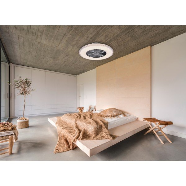 Sidabrinės spalvos lubinis šviestuvas LED Harstad – Reality-image-2