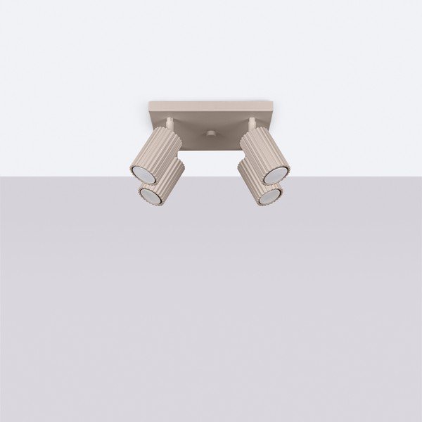 Taupe spalvos iš metalo taškinis šviestuvas ø 6,5 cm Gleam – Sollux-image-2