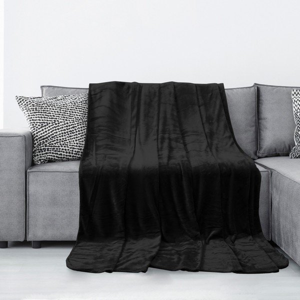 Juoda mikropluošto antklodė "AmeliaHome Tyler", 150 x 200 cm-image-1