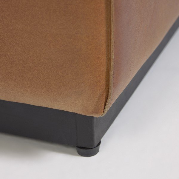 Rudos spalvos odinė kėdutė Kave Home Cesia-image-3