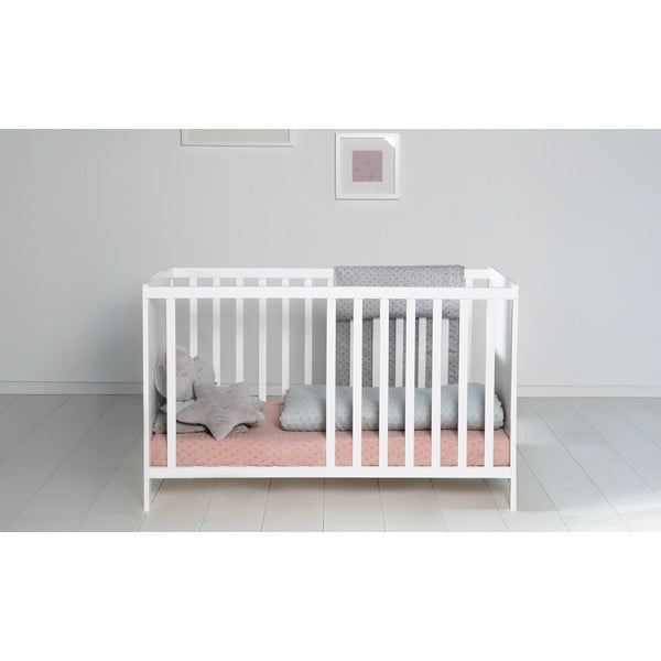 Baltos spalvos vaikiška lovelė galima pastatyti šalia lovos 60x120 cm Hamburg – Roba-image-1