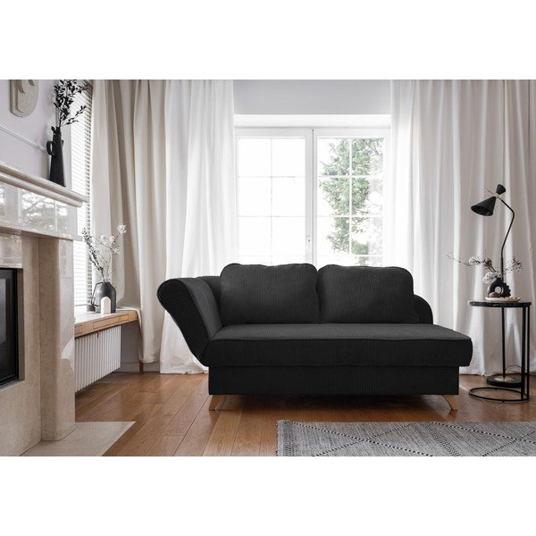 Antracito spalvos iš kordinio velveto gultas (su kairiuoju kampu) Chic Charlotte – Miuform-image-1