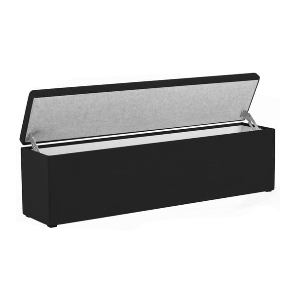 Juodas otomanas Mazzini Sofas Ancona, 200 x 46 cm-image-3