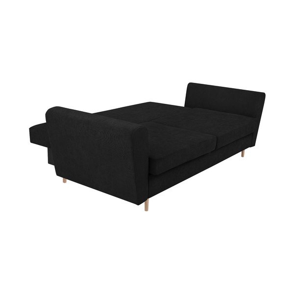 Juoda trivietė sofa-lova su saugykla "Cosmopolitan Design Grenoble-image-4