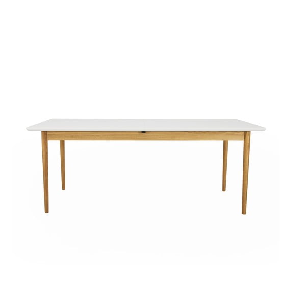 Baltas sulankstomas valgomojo stalas "Tenzo Svea", 195 x 90 cm